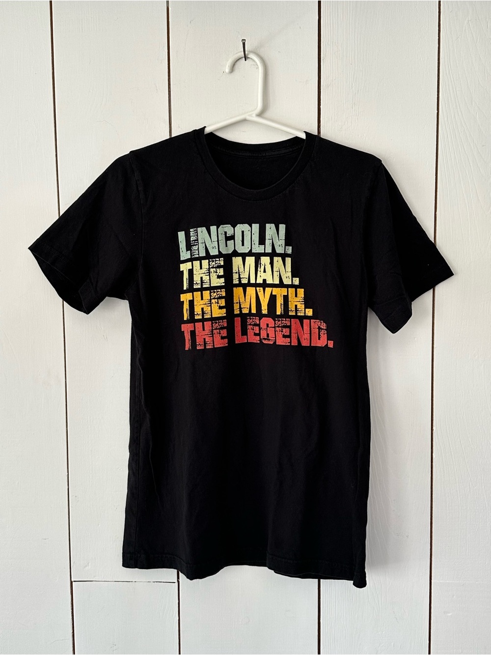 Lincoln The Man The Myth The Legend Graphic T-Shirt Sz S-M